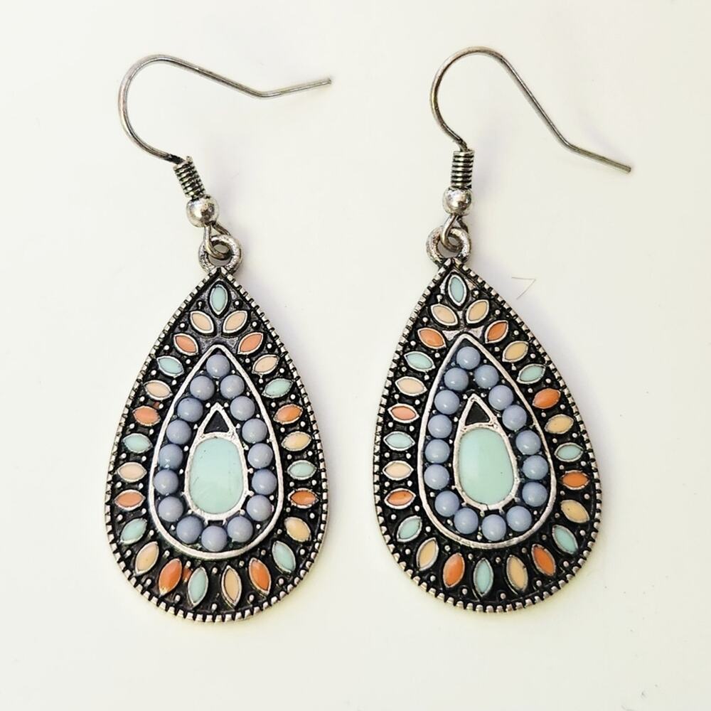Sophia & Kate Multicolor Teardrop Earrings